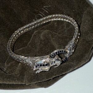 John Hardy Black Sapphire & diamond dragon bracelet